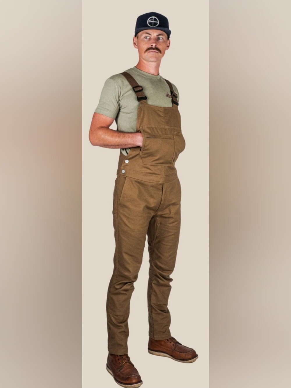 Livsn Flex Canvas Overalls Brown 40 X 32 New